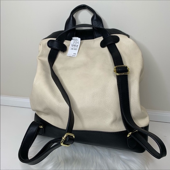 NWT cream and black Neiman Marcus backpack - Picture 2 of 5